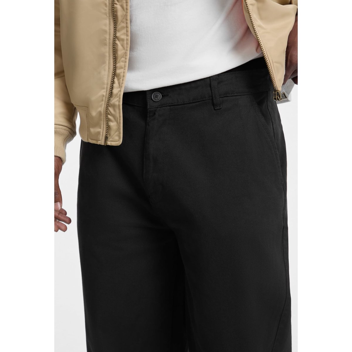 Pantalon Chino Jambe Large noir, GUESS JEANS