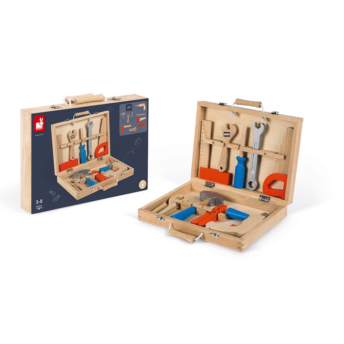 Boite À Outils Brico'kids, 9 Pièces multicolore, JANOD