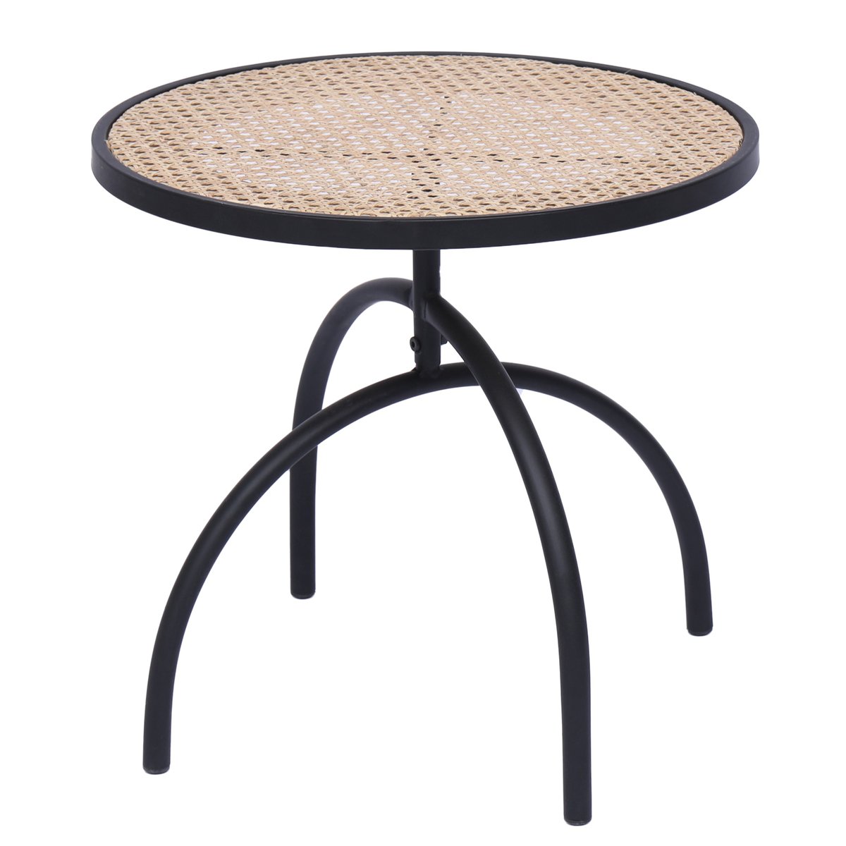 Table d'appoint, métal et rotin, YOKI marron, NORDLYS