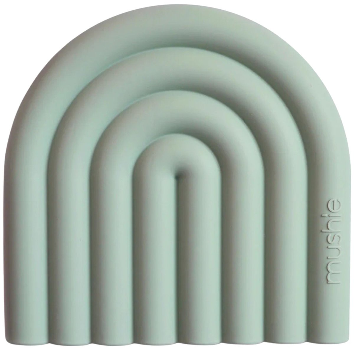 Jouet de dentition Arc-en-ciel vert d'eau, MUSHIE