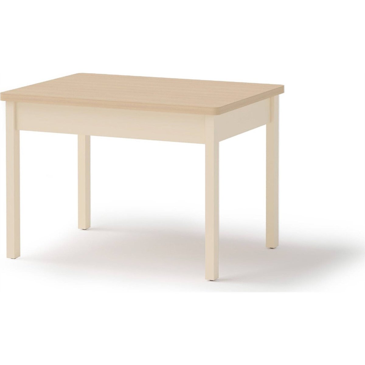 Table enfant bois collection STORY beige sable et chêne blanchi, RECOLLECTION