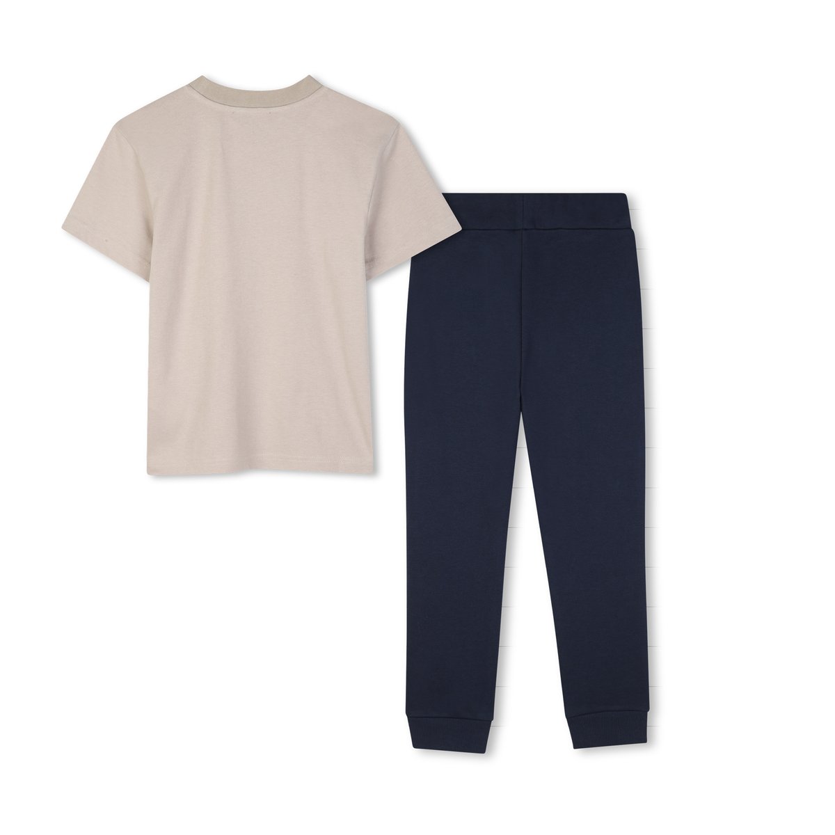 Ensemble tee-shirt et pantalon beige marine, DKNY