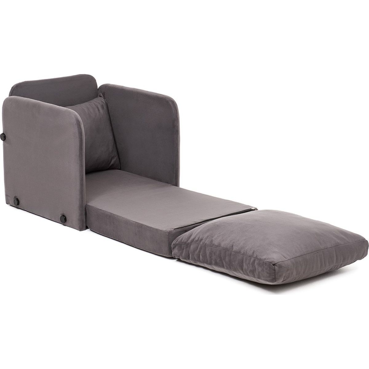 Fauteuil convertible en tissu - LUZ gris tissu, HOMIFAB