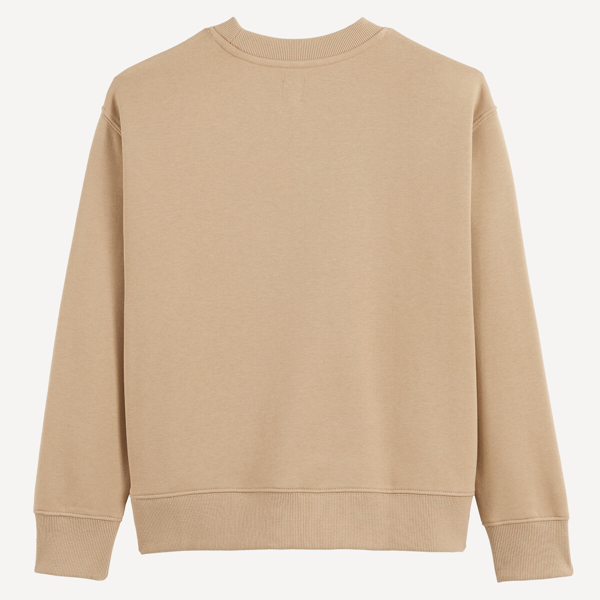 Basketball Print Fleece Crew Neck Sweatshirt beige, LA REDOUTE COLLECTIONS