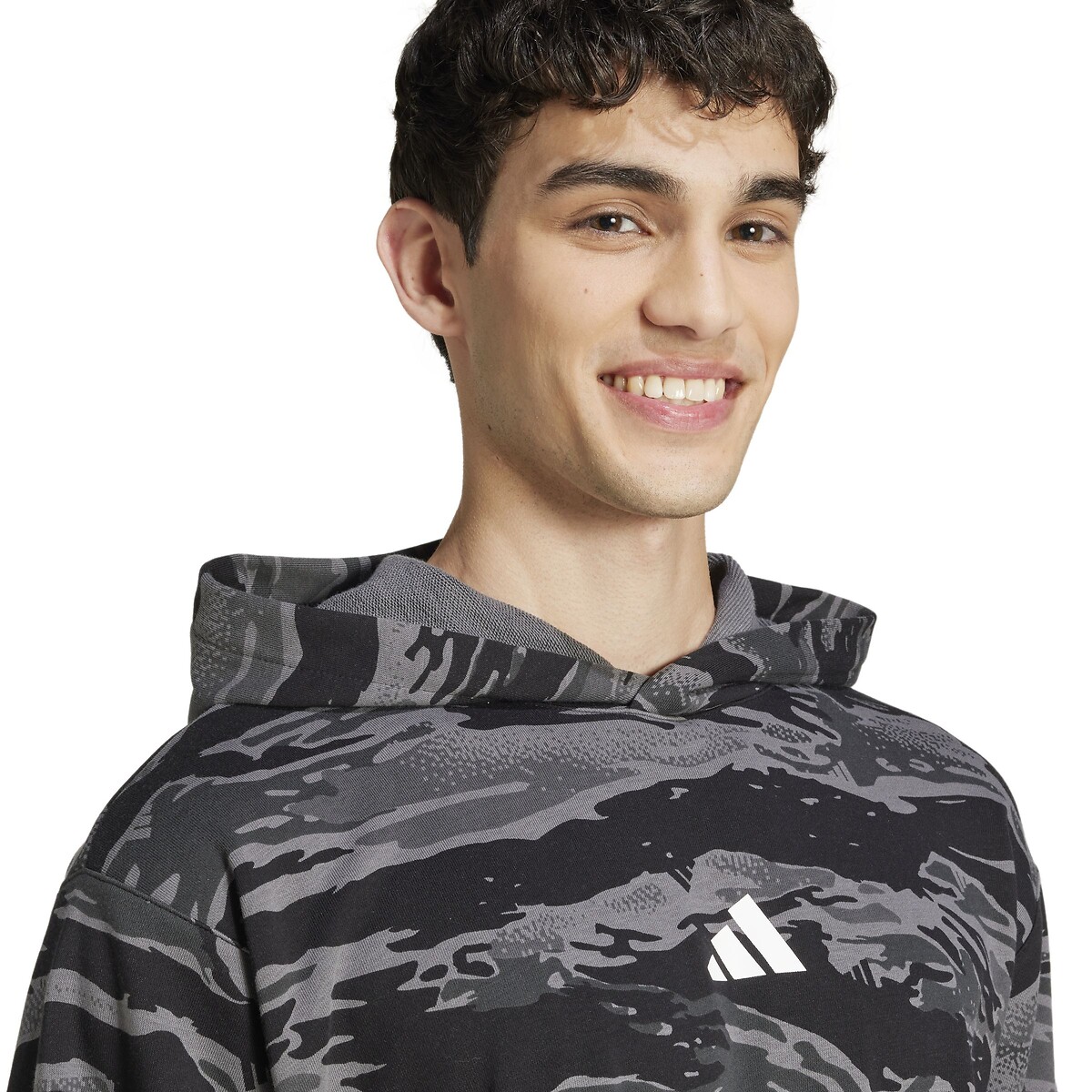 Sweat à capuche Essentiel Camo camouflage noir, ADIDAS SPORTSWEAR