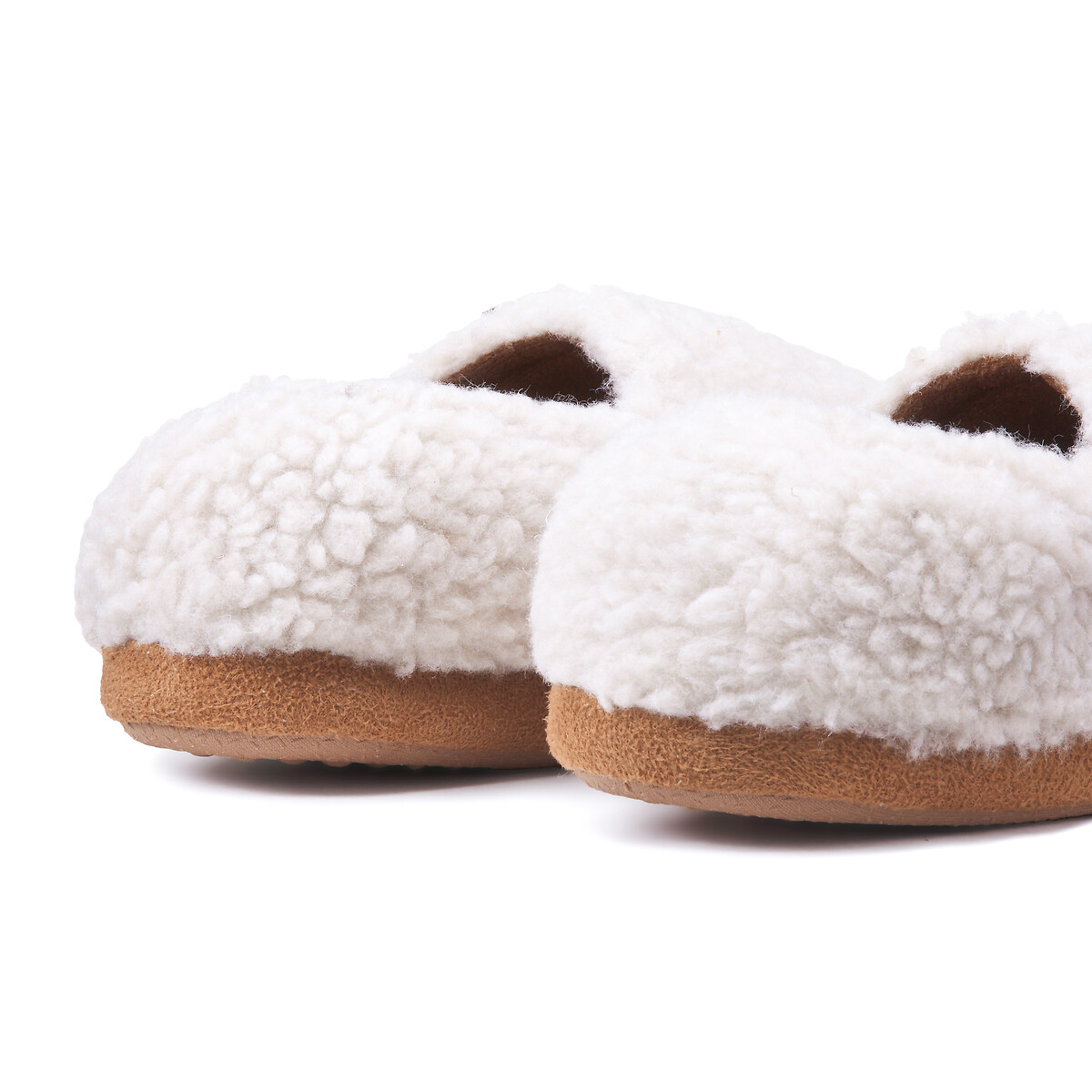 Pantoffels in sherpa ecru, LA REDOUTE COLLECTIONS