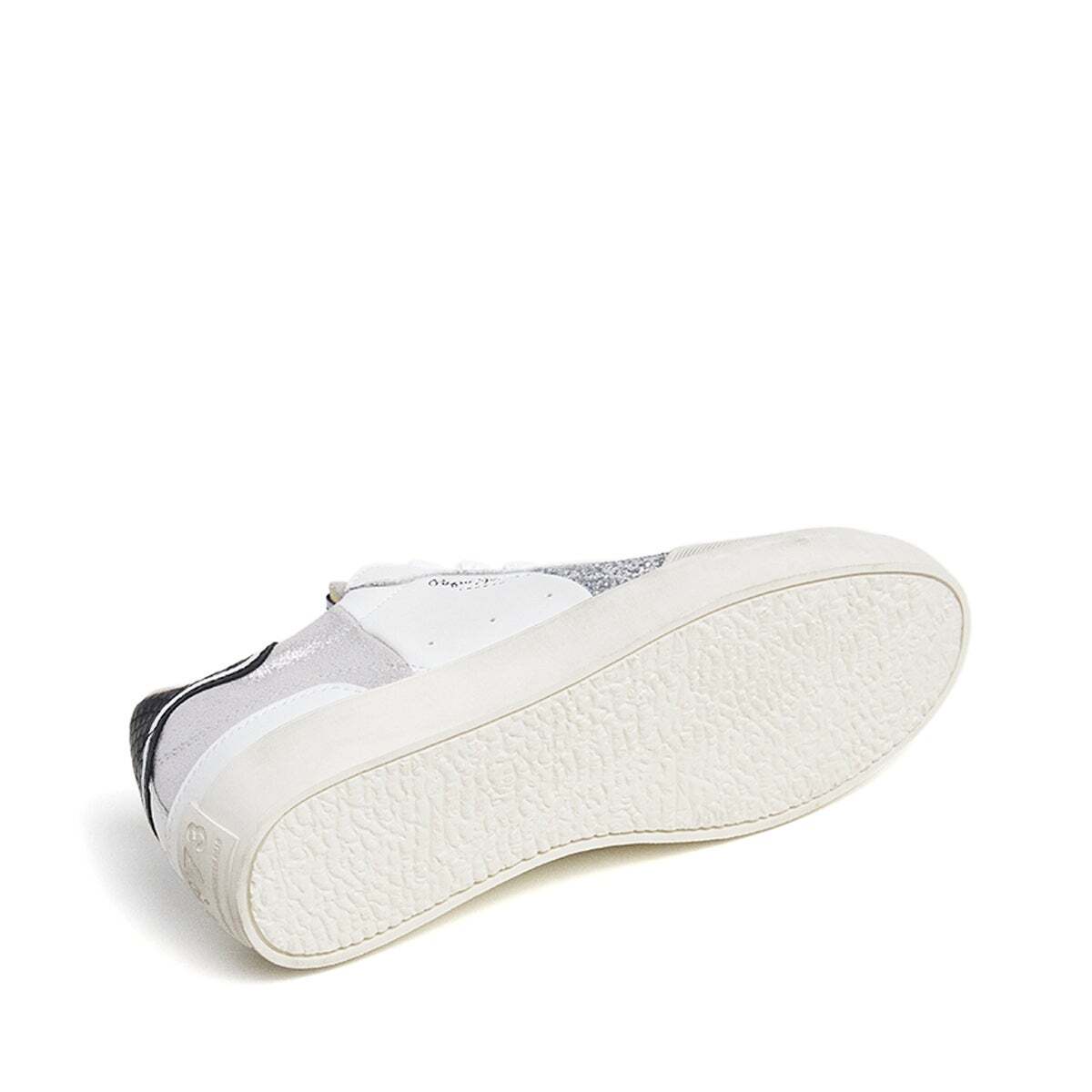 Lane - Baskets En Cuir Avec Détails Pailletés argent, PEPE JEANS