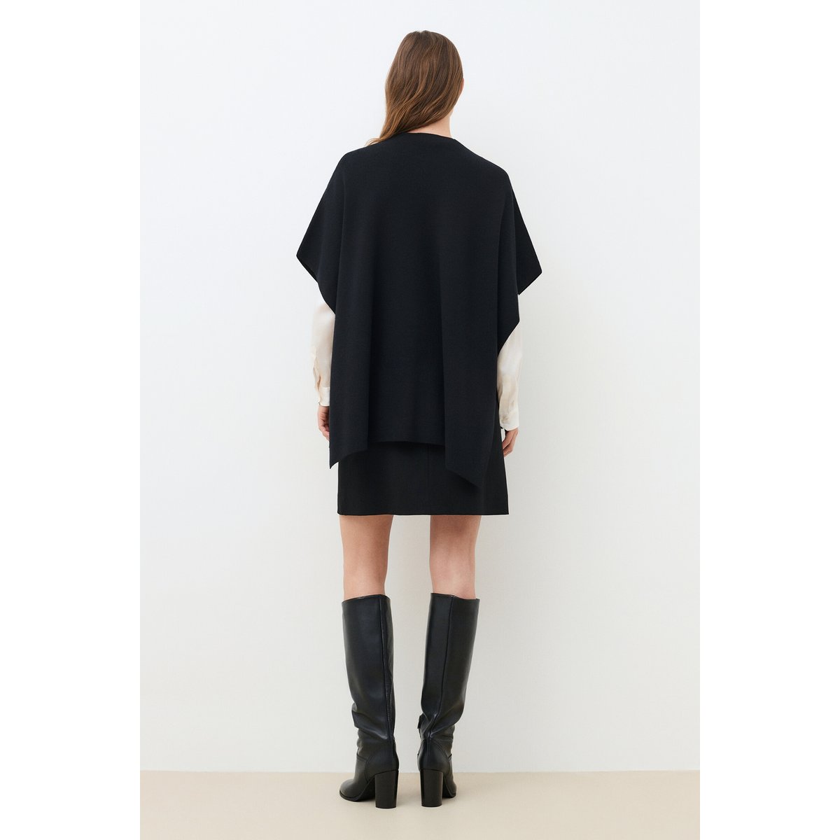 Poncho ample sans col HEGIL noir, CAROLL