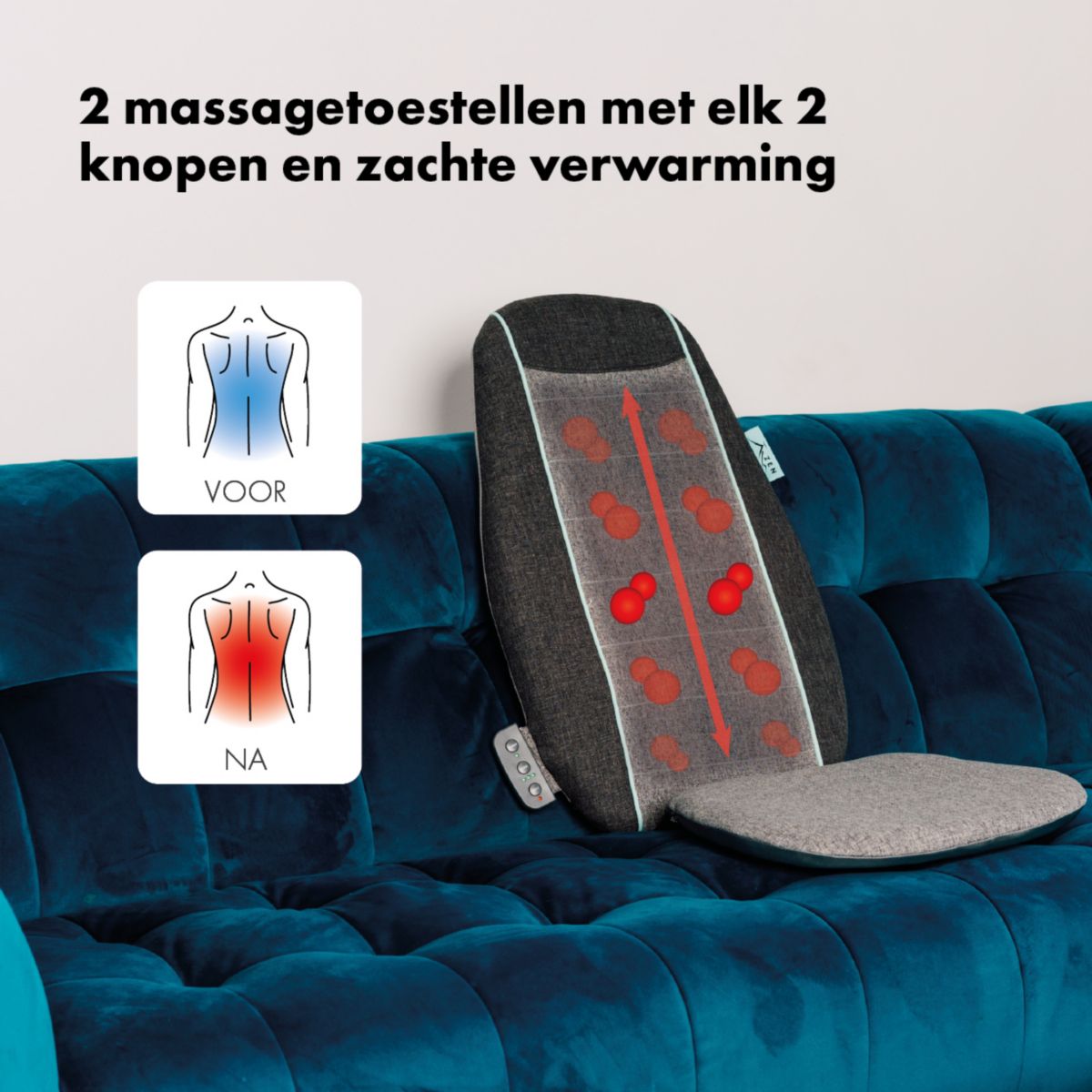 Siège de massage Etna spécialiste Shiatsu couleur unique, ZEN