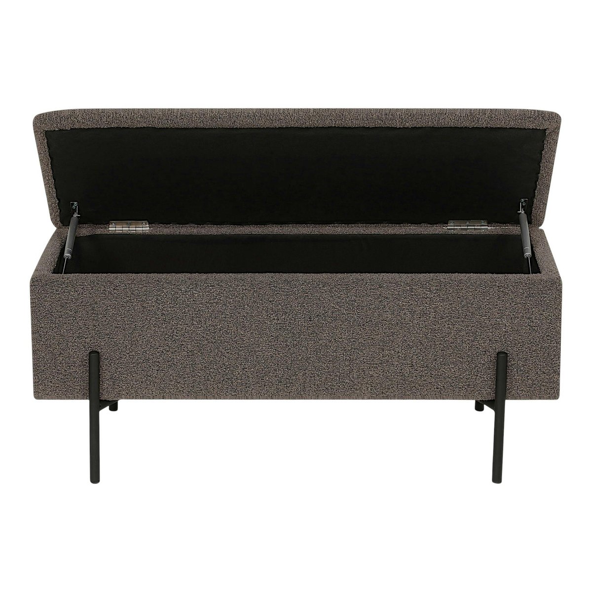 Banc coffre en bouclette marron 95 cm BERLIN marron, PIER IMPORT