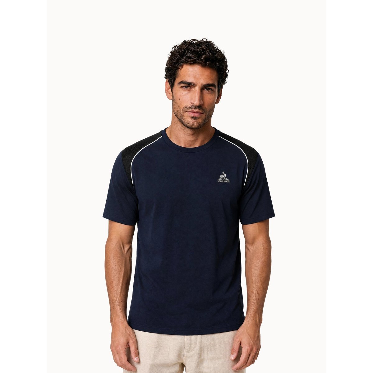 T-shirt Coq d'argent en jersey de coton Coq d'argent blue, LE COQ SPORTIF