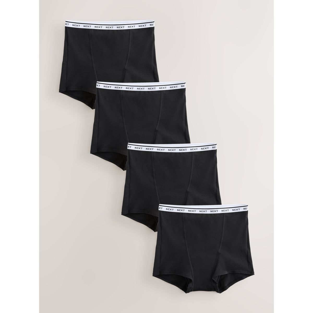 Culotte menstruelle flux abondant, lot de 4 noir, NEXT