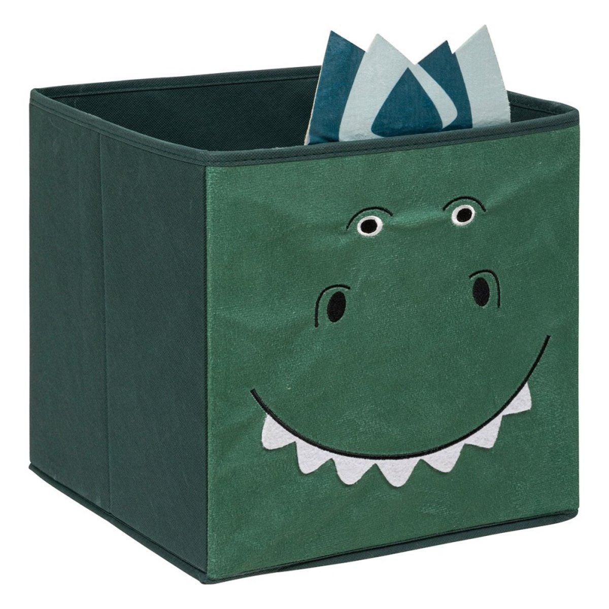 Boîte de rangement dino 29x29 vert, ATMOSPHERA