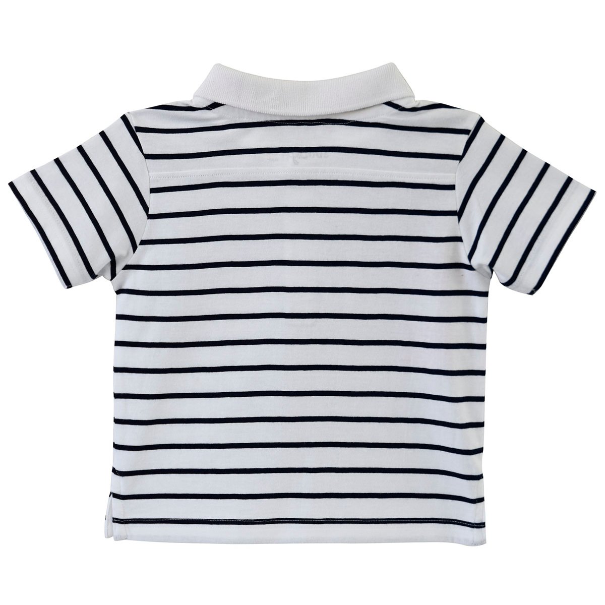 Polo garcon jersey 2/8 ans audran blanc, SUCRE D'ORGE