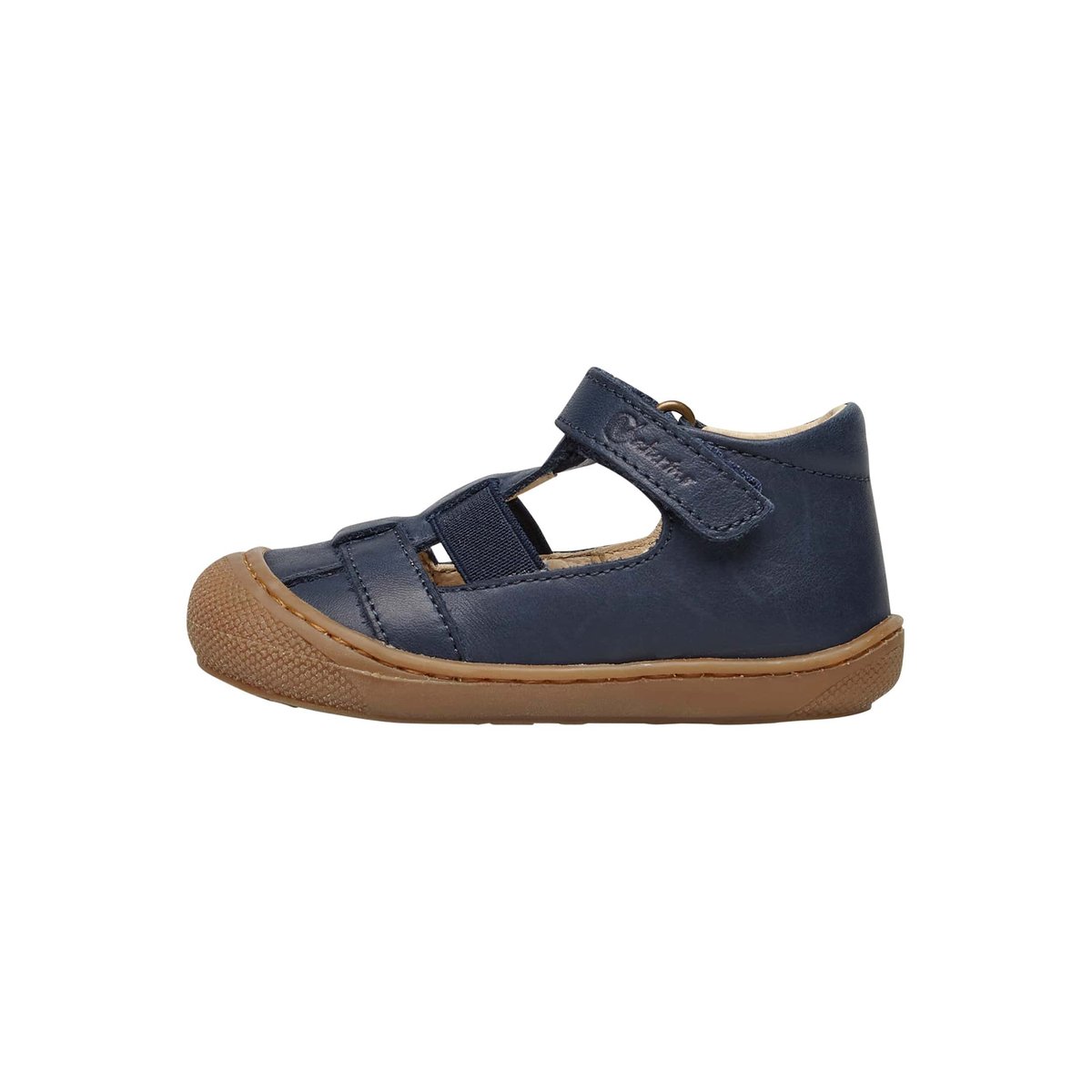 Sandales semi-fermée avec empiècement élastique LANGEN marine, NATURINO