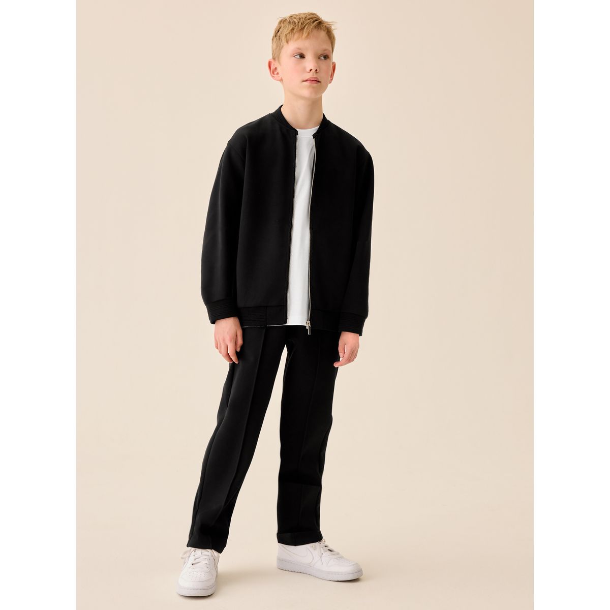 Blouson bomber élégant black interlock, NEXT