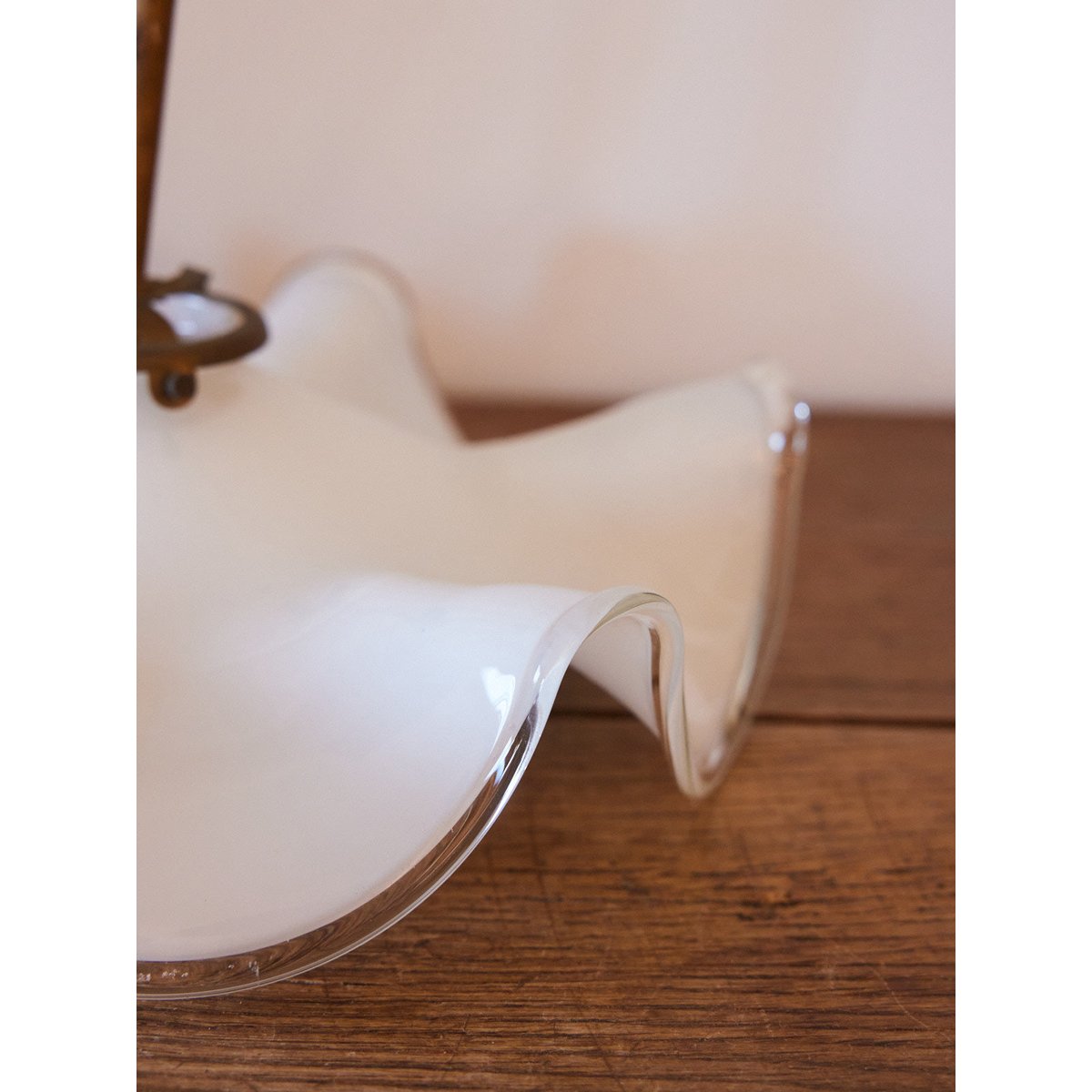 Suspension opaline blanche vintage Sonia N°317 - Bon état blanc, DEBONGOUT