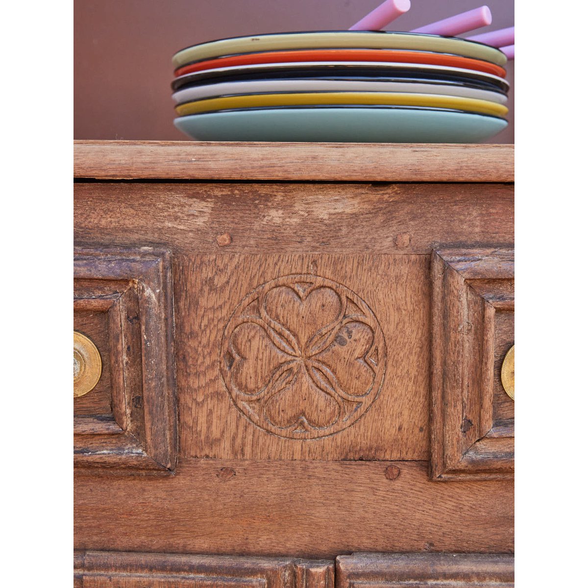 Buffet en bois Gilbert N°1631 - Bon état bois foncé, DEBONGOUT