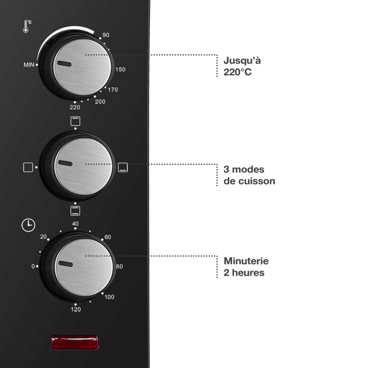 Mini four EFP284 28L noir, ESSENTIEL B