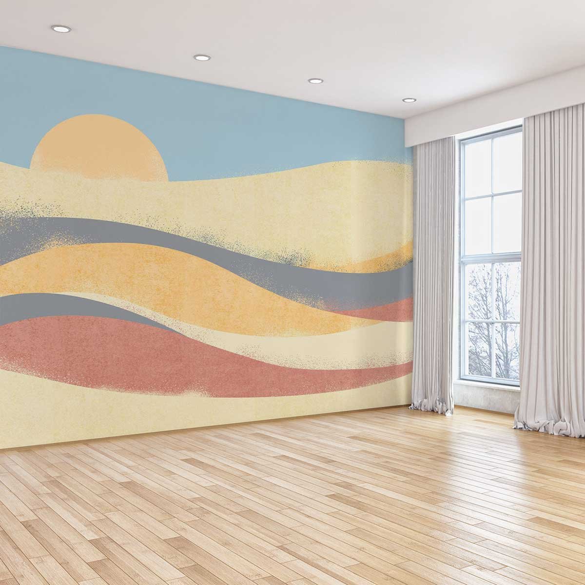 Papier peint dune pastel intissé, HEXOA