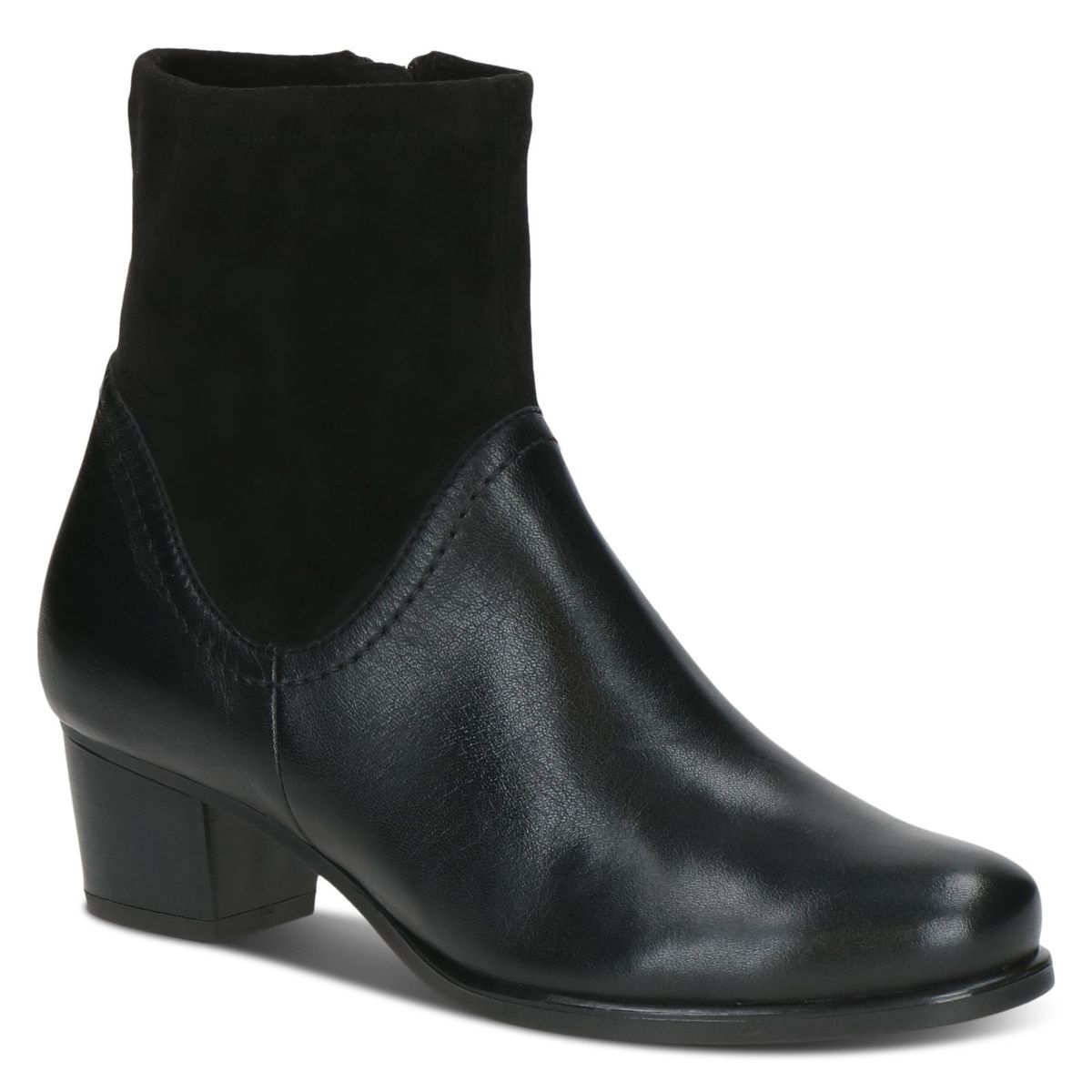 Bottine en cuir noir zèbre, CAPRICE