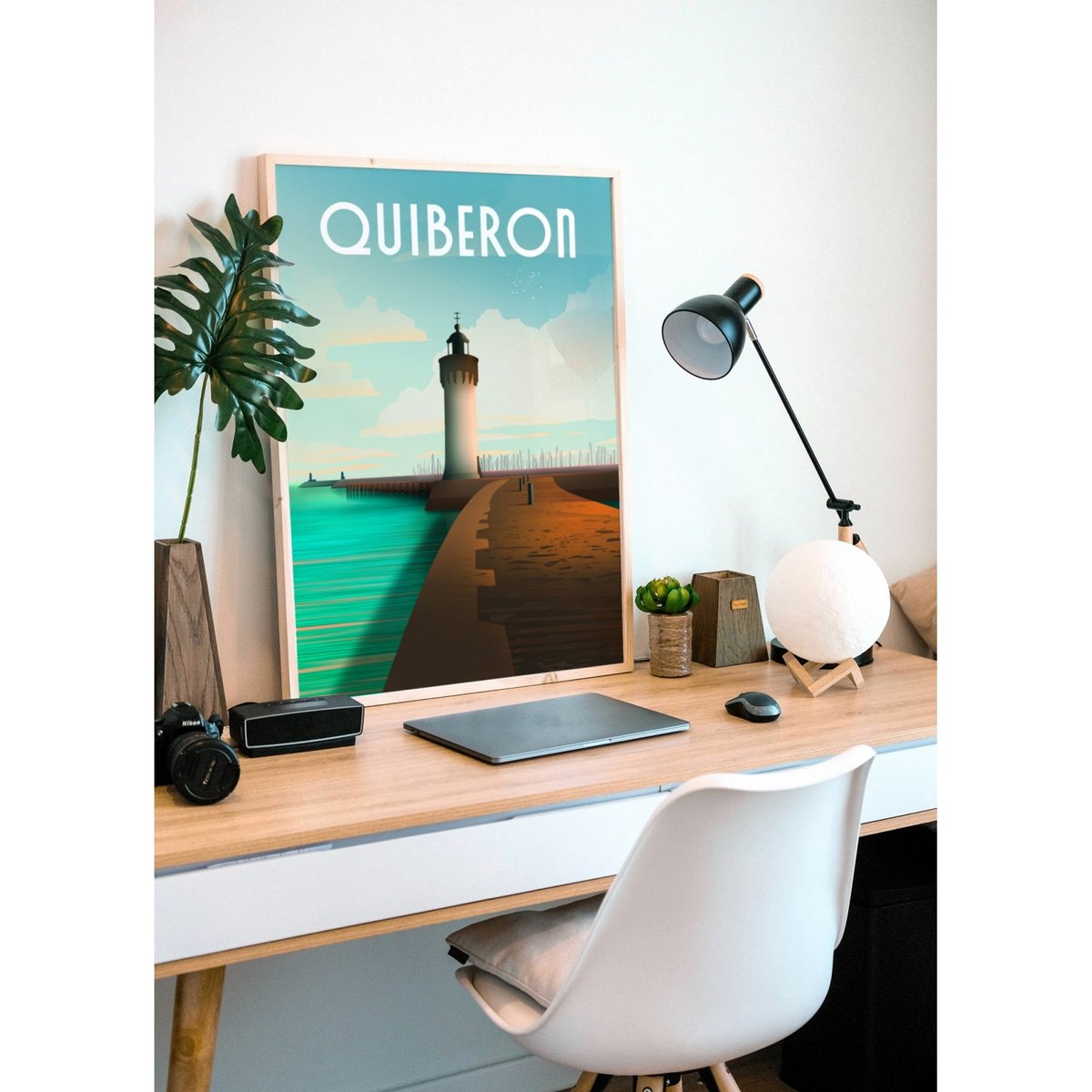 Affiche ville Quiberon blanc, L'AFFICHERIE