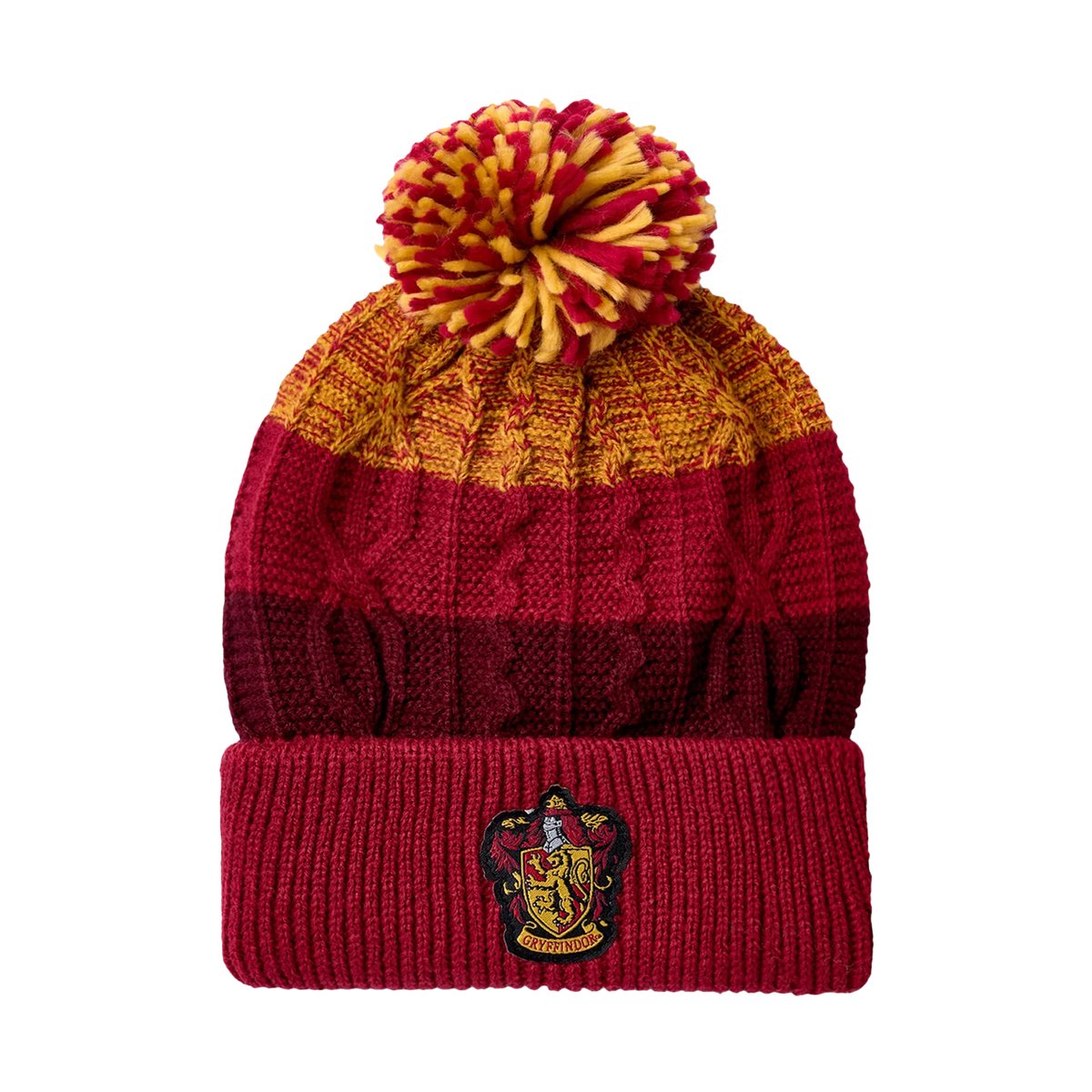 Ensemble bonnet et gants motif/style Gryffondor rouge / jaune, HARRY POTTER