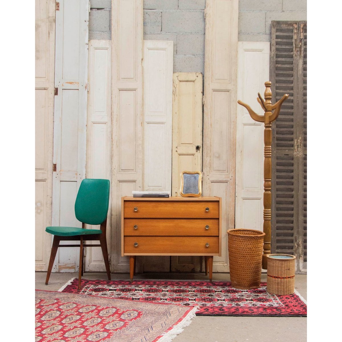 Commode en bois clair Olga N°320 - Bon état bois, DEBONGOUT