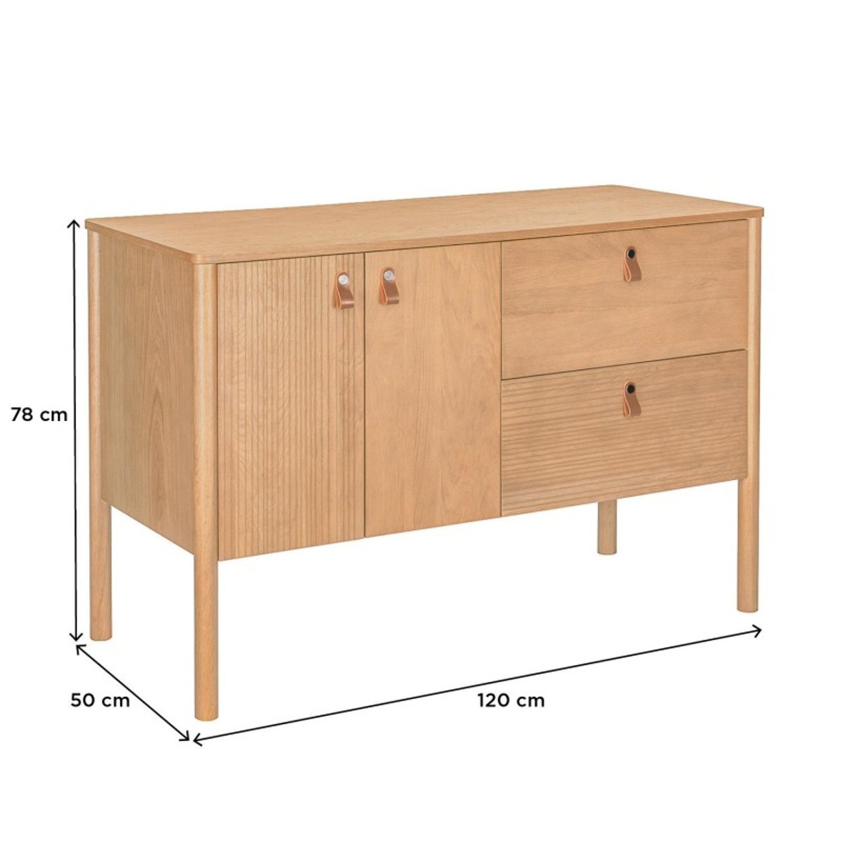 Meuble double vasque 120 cm JOY chêne, MOB IN