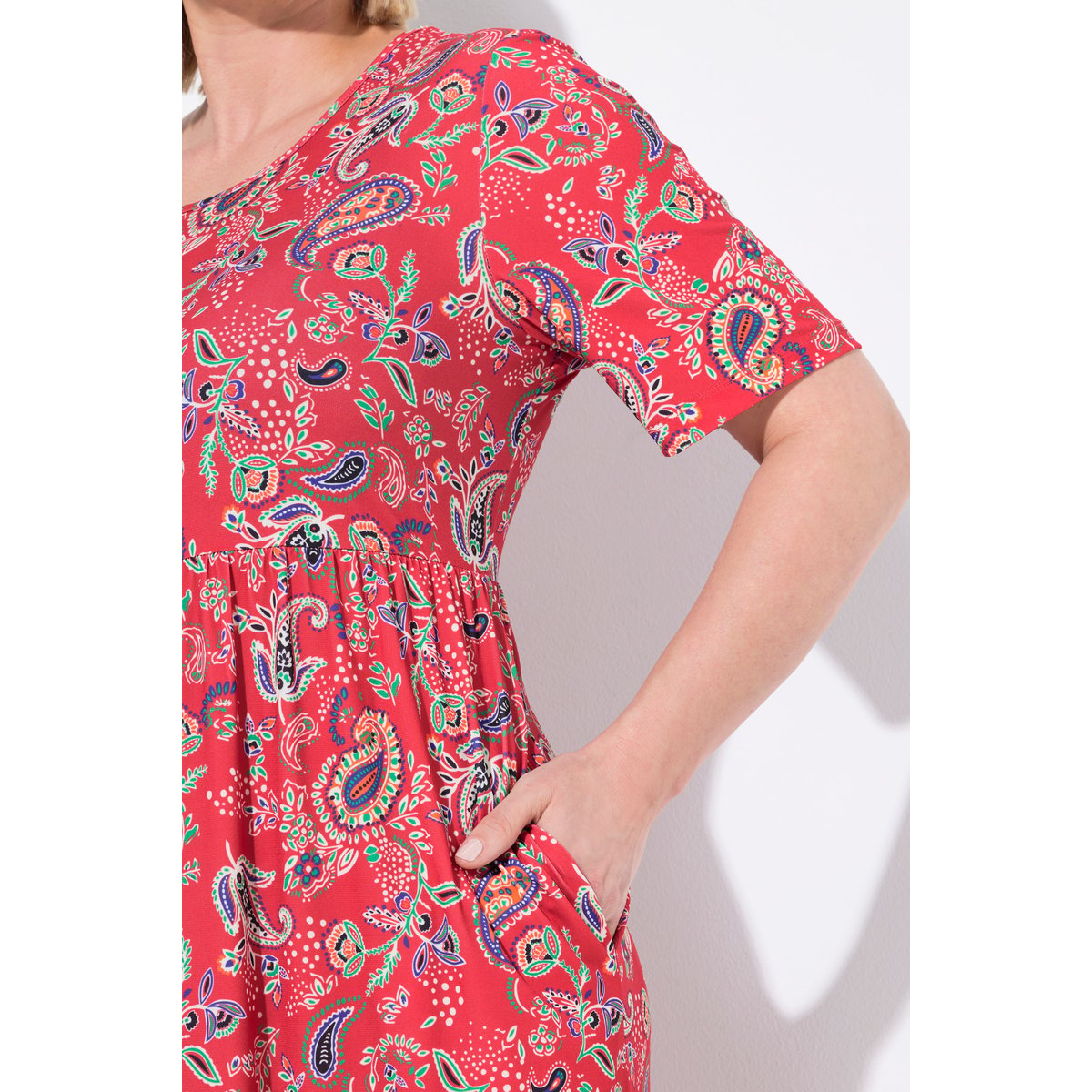 Robe maxi bleu paon, ULLA POPKEN