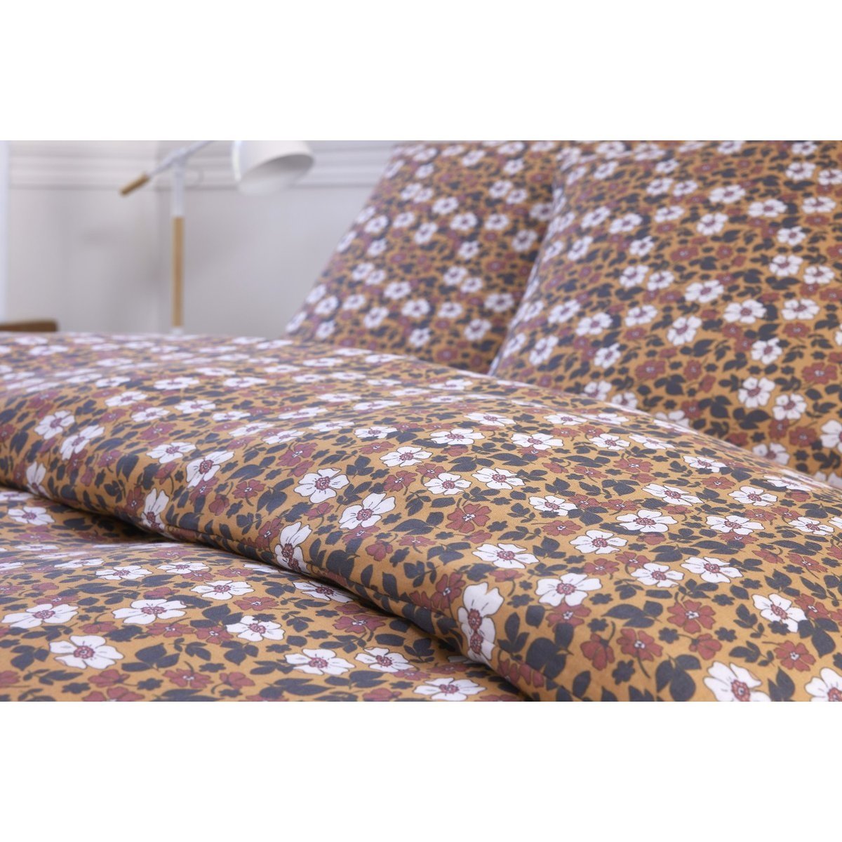 Parure de lit gaze de coton Verone camel, EDEN