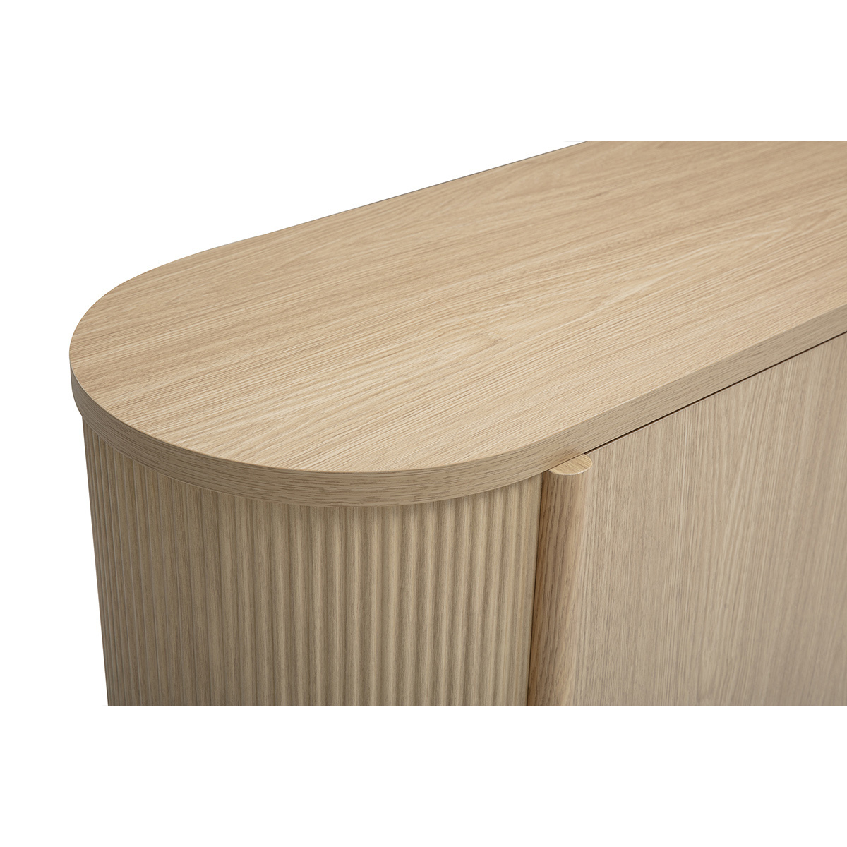 Buffet finition bois clair chêne 3 portes L180 cm PAOLINE couleur unique, MILIBOO