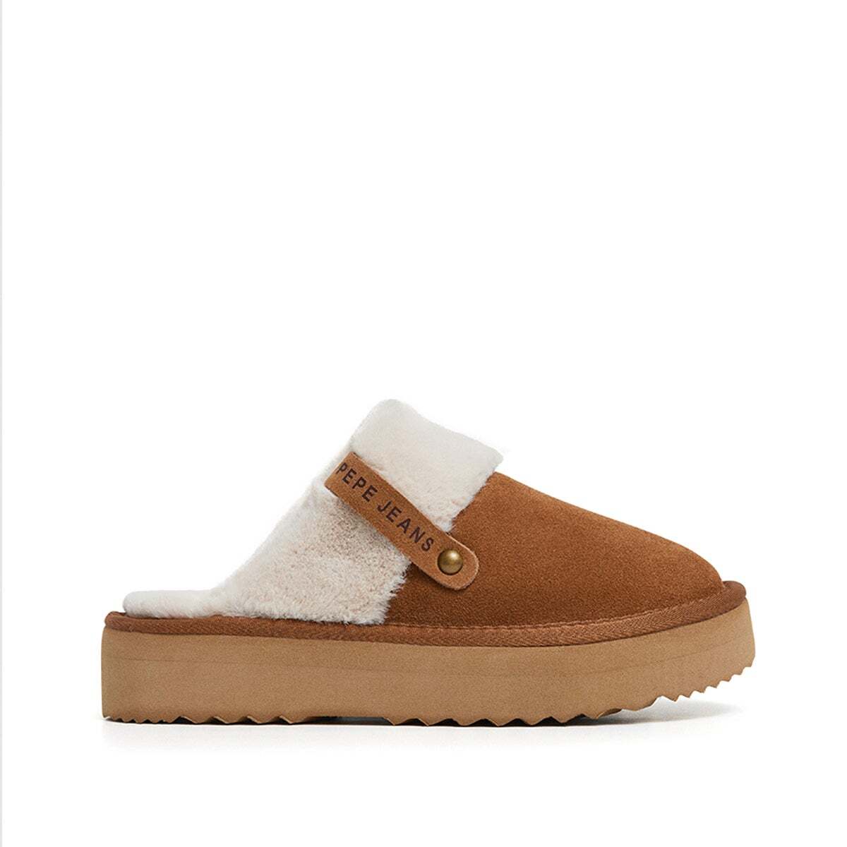 Sabots fourrés Dissy North W marron, PEPE JEANS