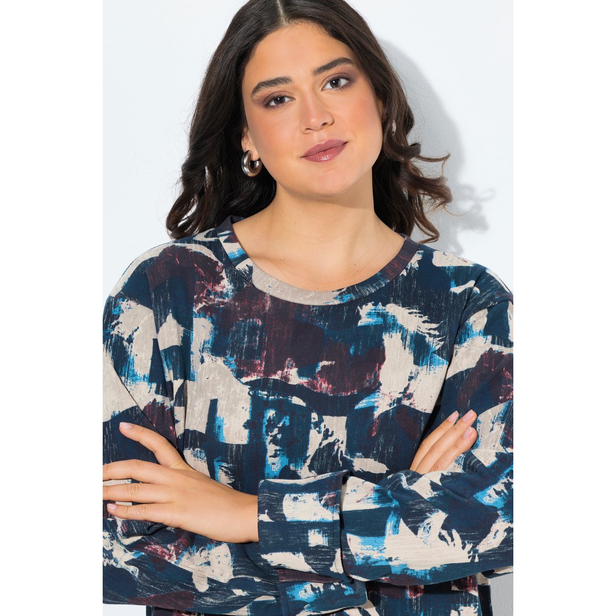 Sweat-shirt motif chevaux marine, ULLA POPKEN