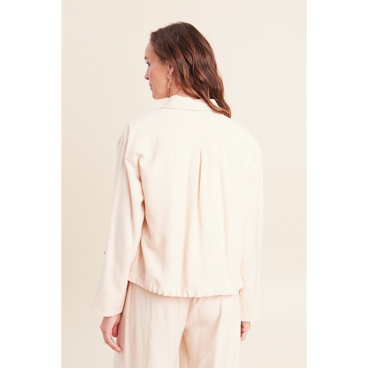 Chemise col chemise manches longues creme, BREAL
