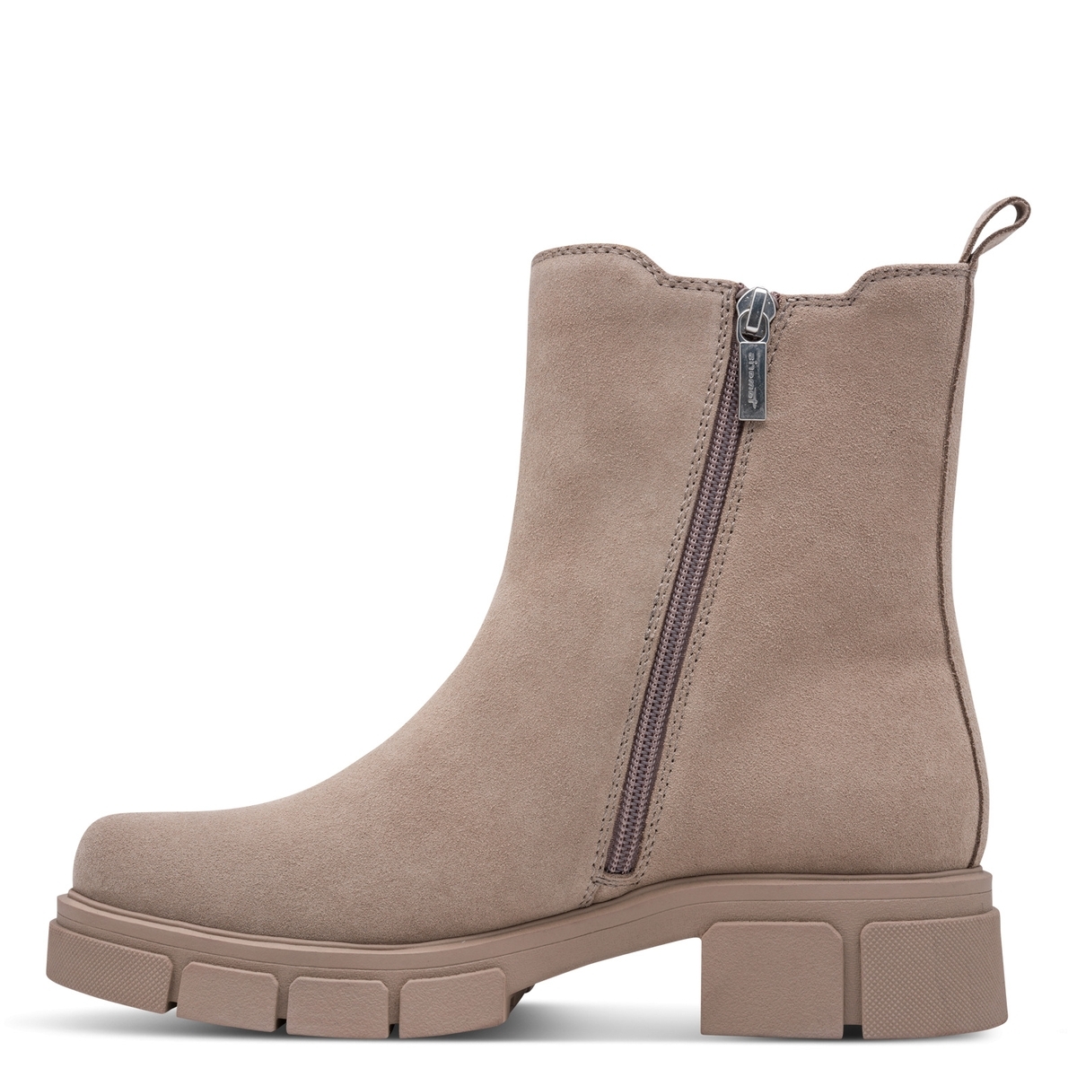 Bottine Chelsea comfort weite marron poivre, TAMARIS
