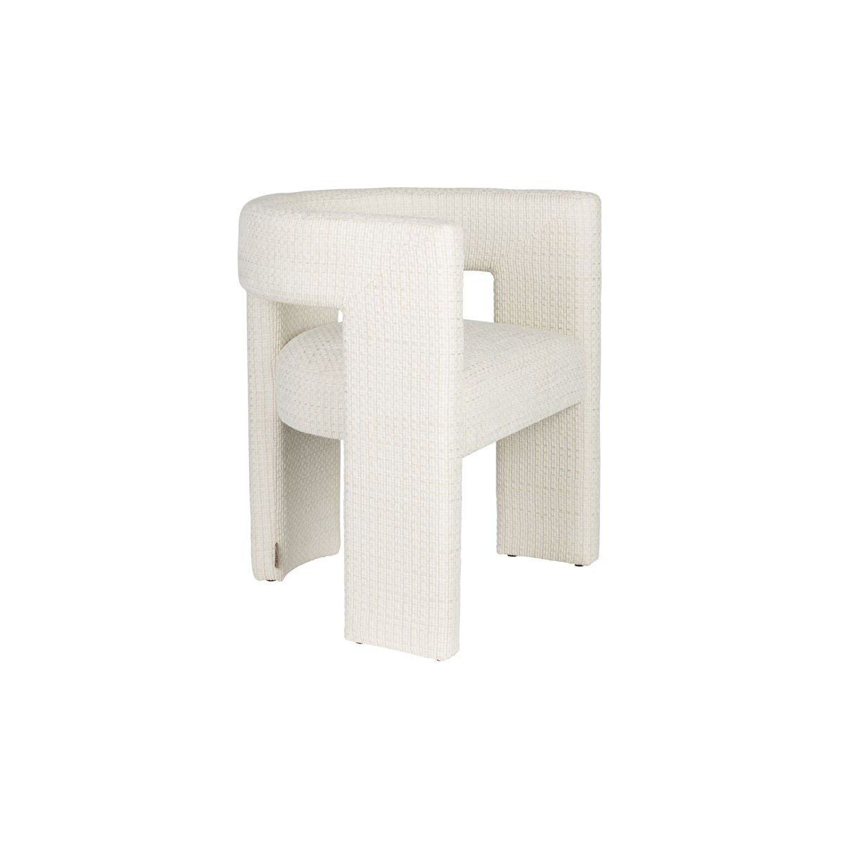 Fauteuil design en tissu, MEDINA blanc, DUTCHBONE