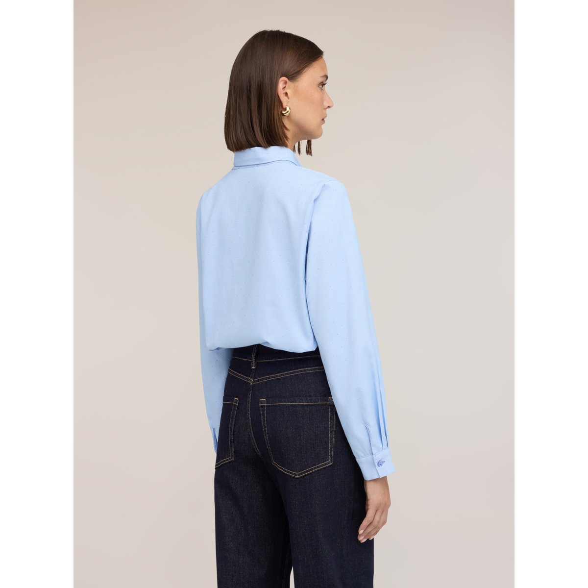 Chemise avec nœud et micro strass light - blue, MOTIVI