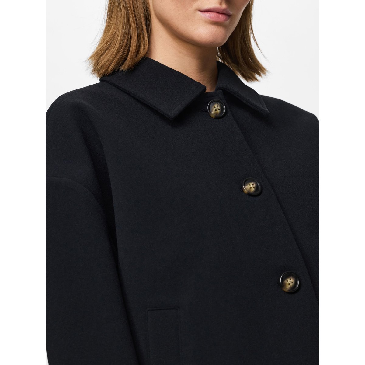 Manteau noir - black1, PIECES