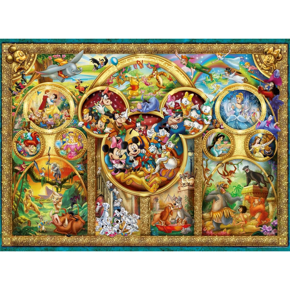 Puzzle Famille Disney 500 pièces blanc, RAVENSBURGER