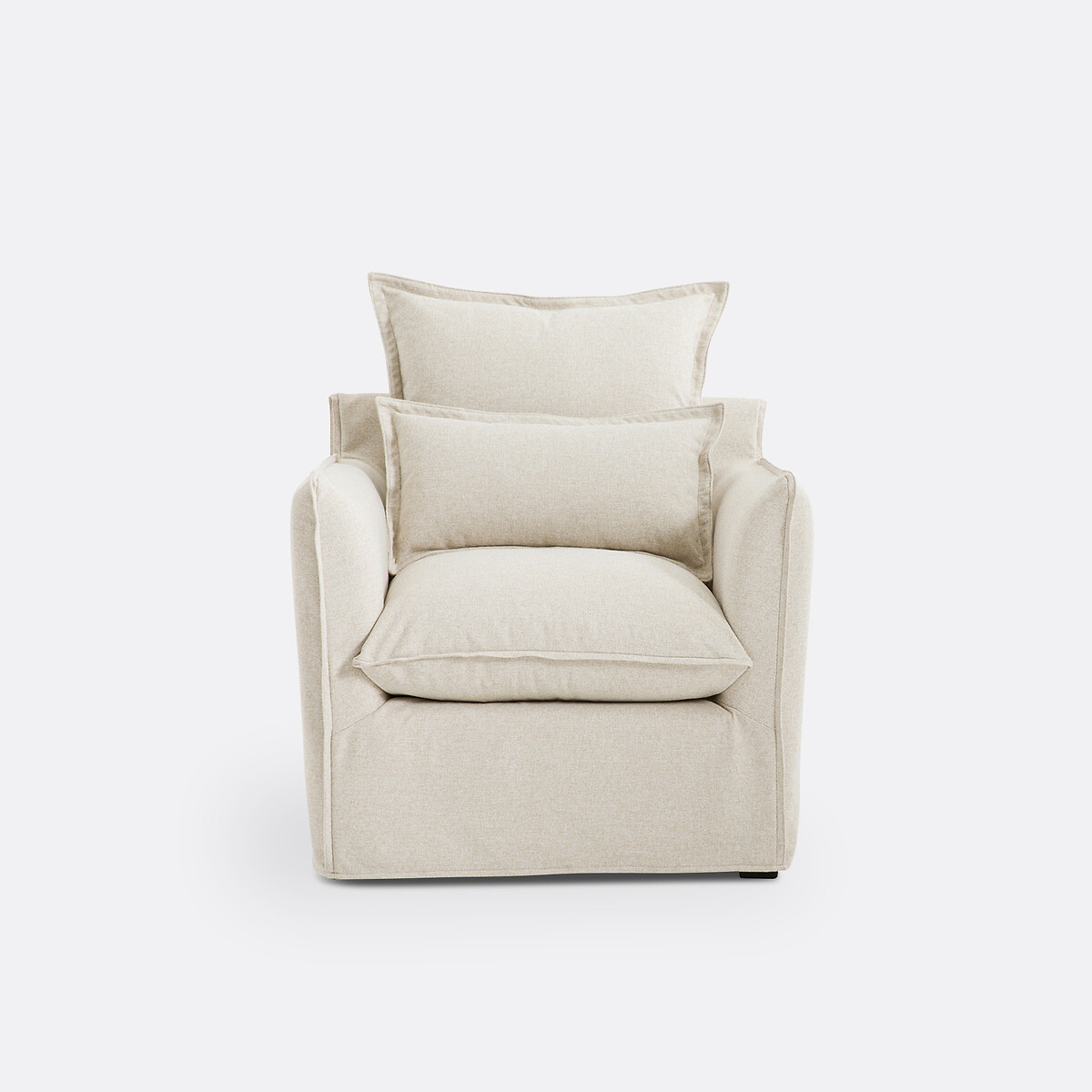 Fauteuil, afneembare hoes, polyester, Odna ecru, LA REDOUTE INTERIEURS