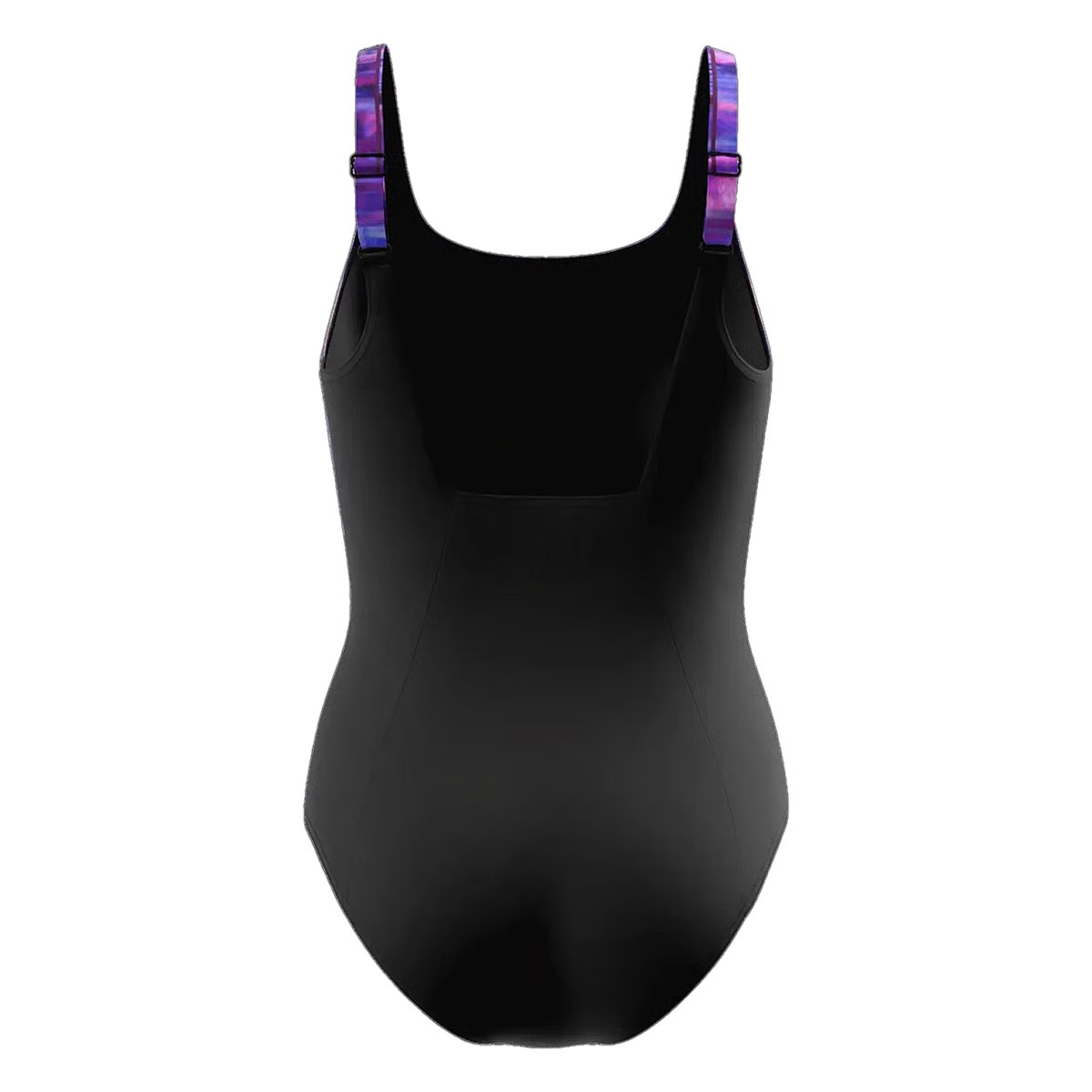 Maillot de bain 1 pièce à bretelles ajustables motif/style imprimé CONTOUR ECLIPSE noir, SPEEDO