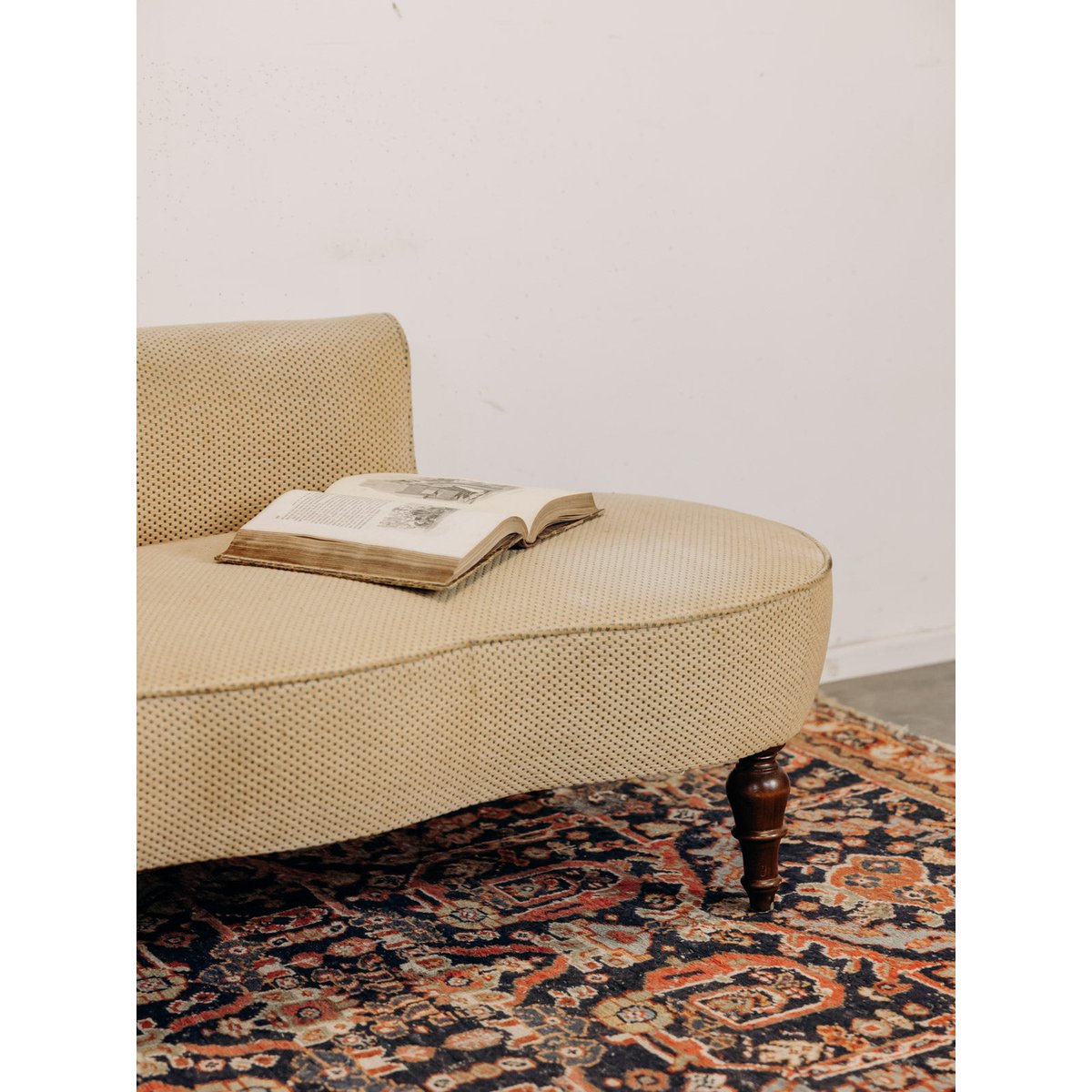 Méridienne de style Napoléon III Martine N°155 - Bon état beige, DEBONGOUT