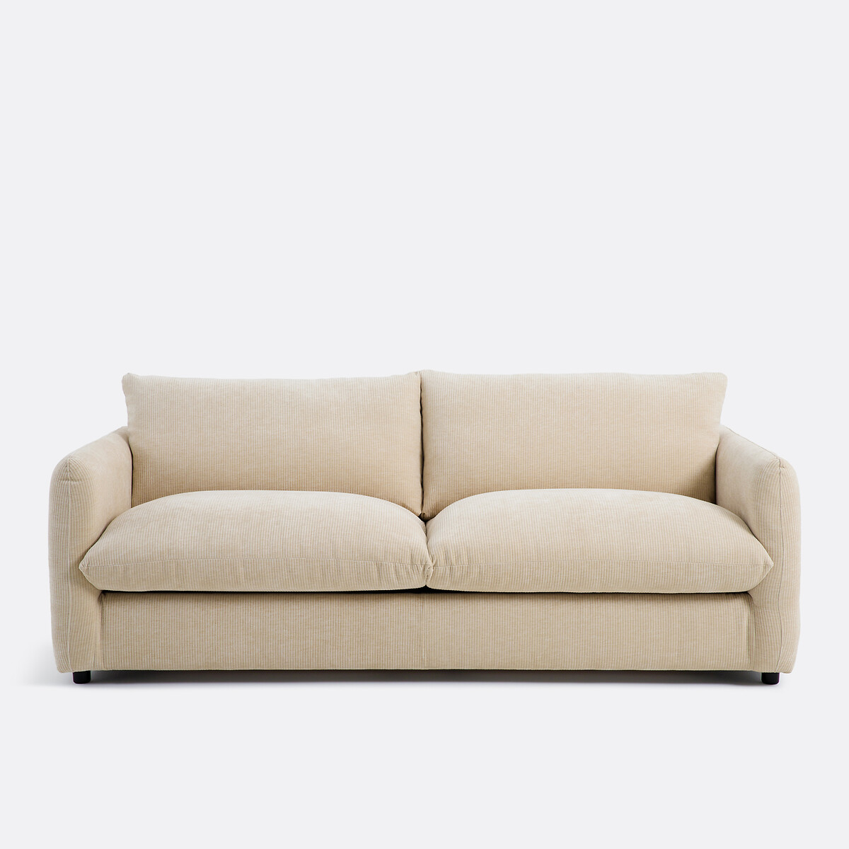 Canapé convertible 2, 3 ou 4 places, velours côtelé gaufré, YDE beige, LA REDOUTE INTERIEURS