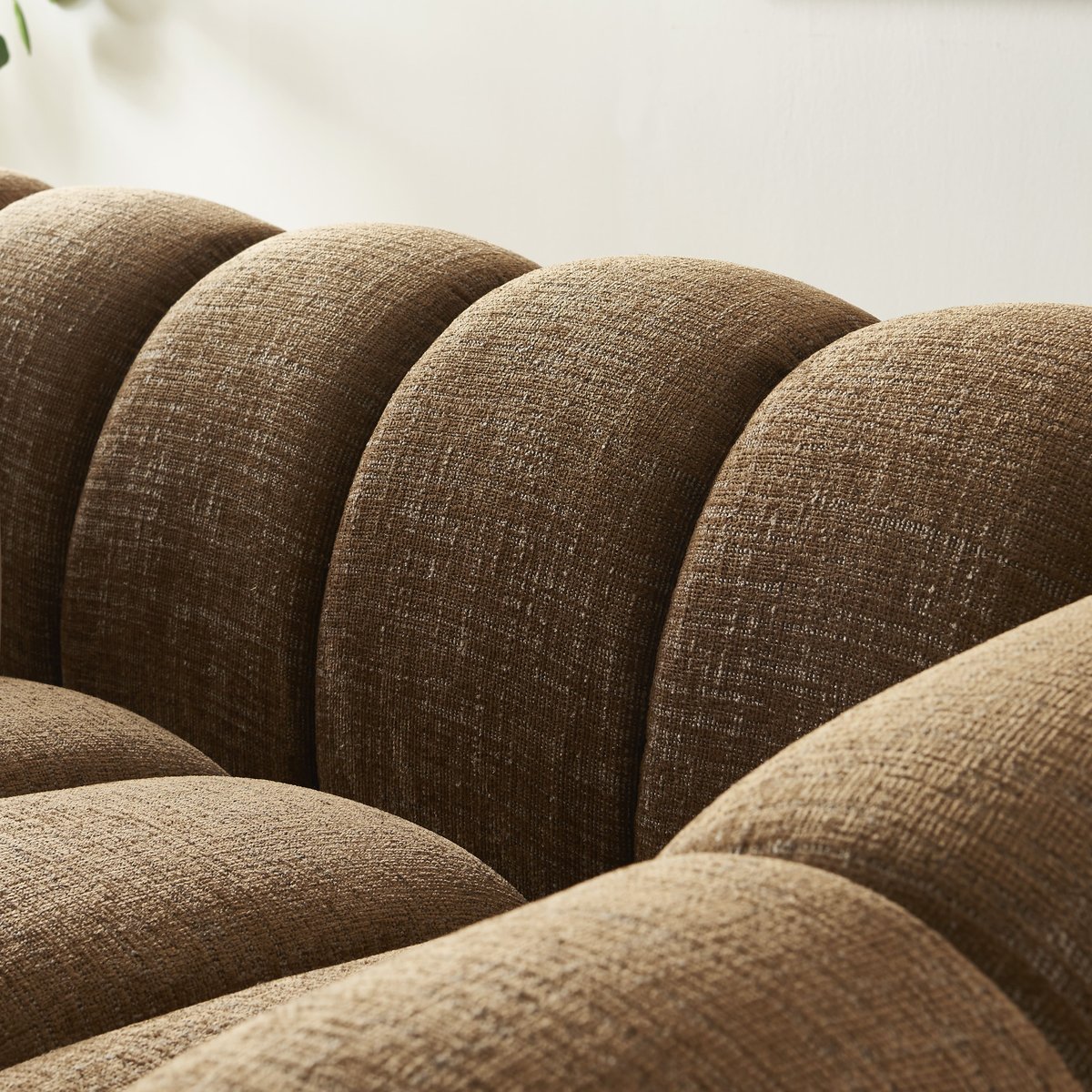 Canapé droit 2 places en tissu SUNNY marron, SORELH