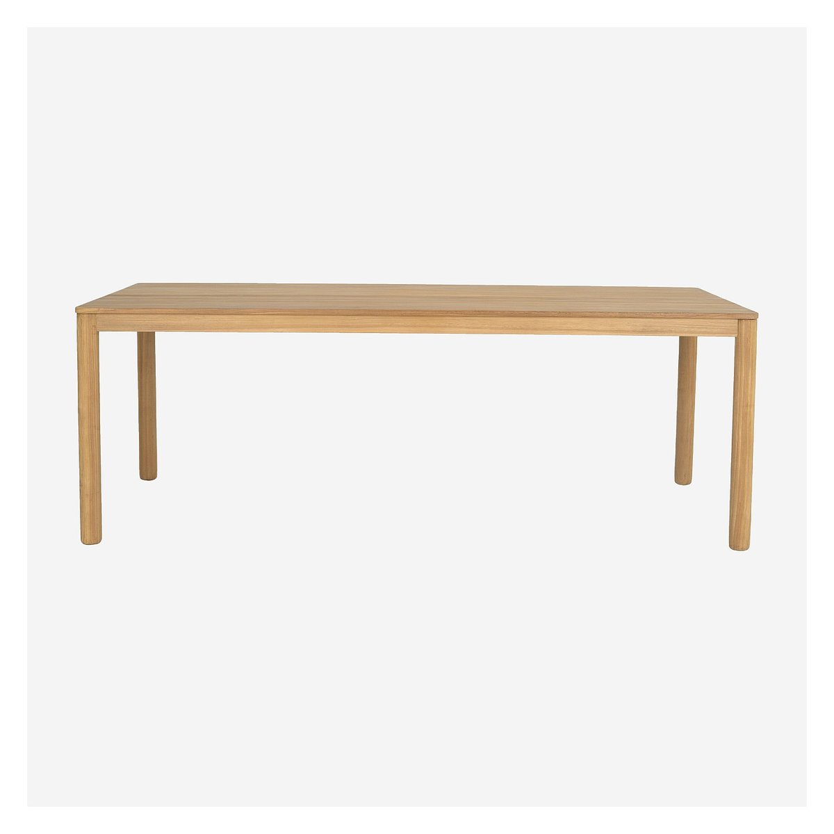 Table rectangulaire de jardin en teck massif FIGARI naturel clair, HABITAT