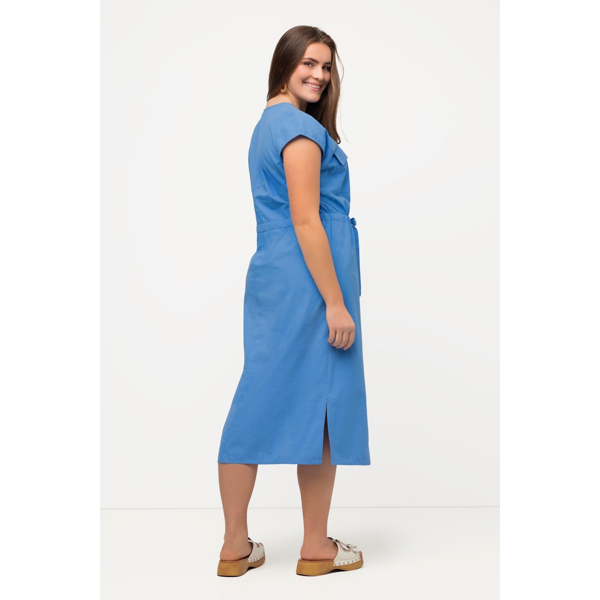 Robe midi, sans manches. Style Utility bleuet clair, ULLA POPKEN