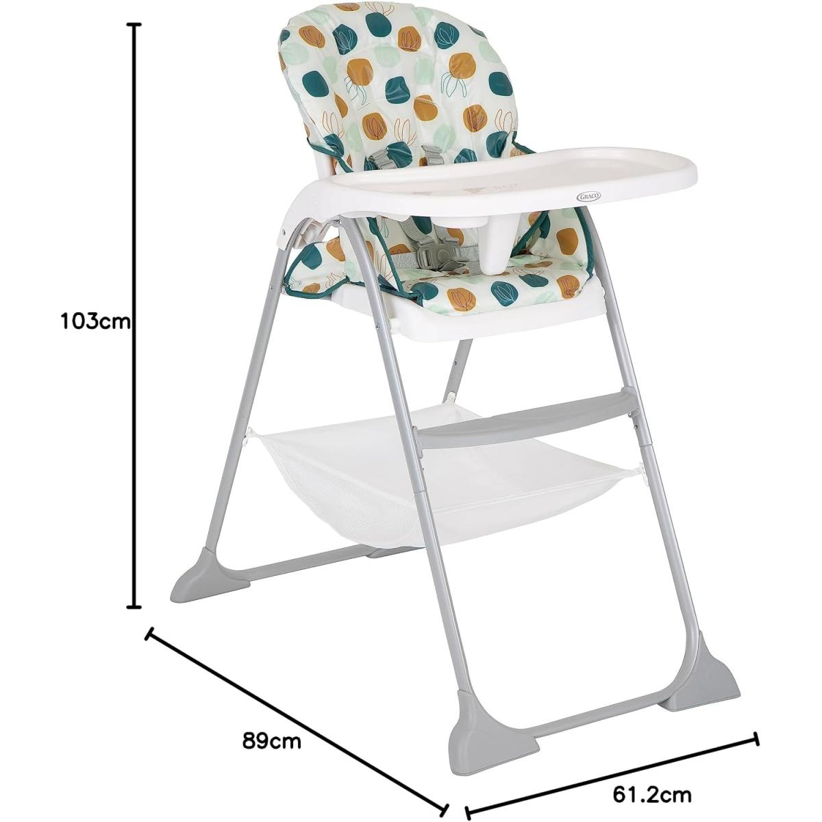 Snackease Chaise Haute Organza couleur unique, GRACO