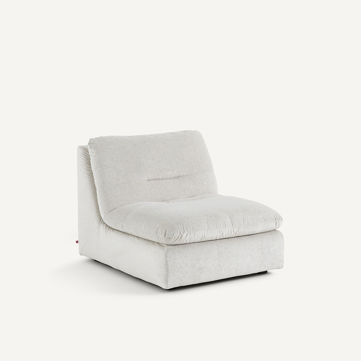 Modularer Sessel aus Leinenvelours, GIULIANO albatre, AM.PM
