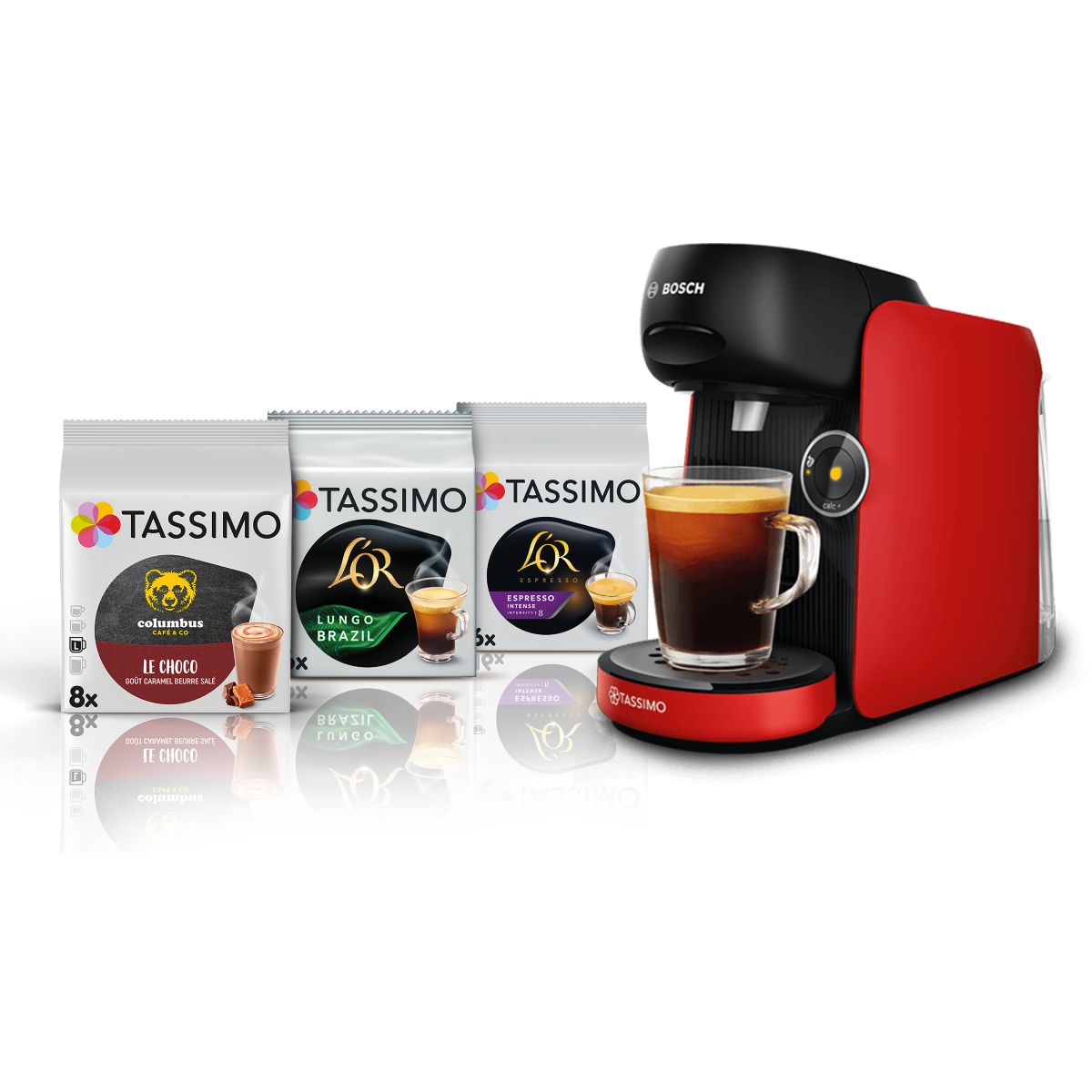 Tassimo FINESSE TAS163E noir + 3 packs de T- Dis couleur unique, BOSCH